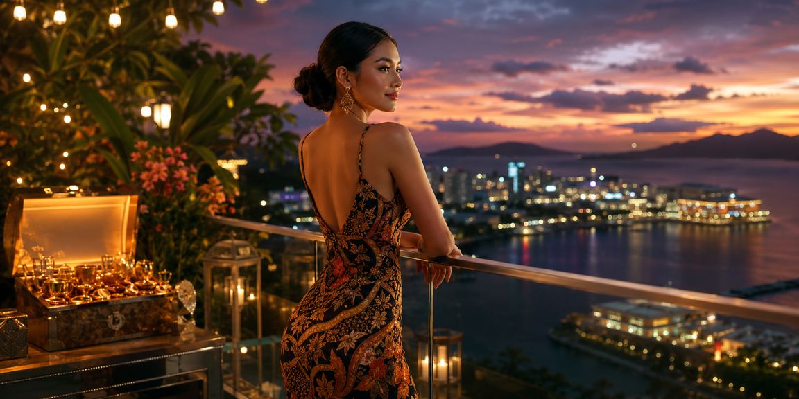 Suasana sukan VIP di Kota Kinabalu dengan corak batik khas Malaysia pada mae44